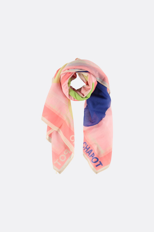 Dominique Scarf | Cream White/Pink Gra
