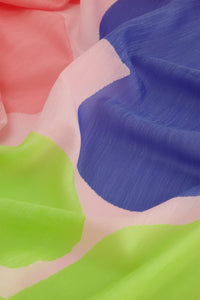 Dominique Scarf | Cream White/Pink Gra