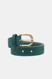 Cut It Out Heart Belt | Bottle Green