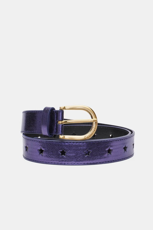 Cut It Out Star Belt | Navy Metallic