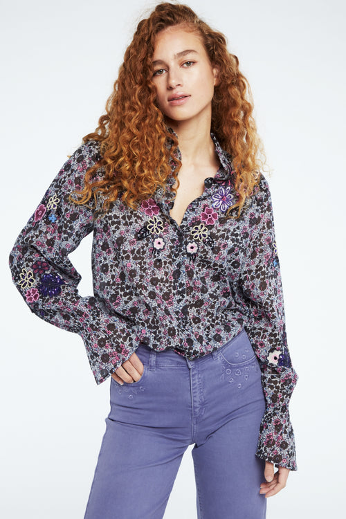 Bahia Blouse | Warm White/Antra