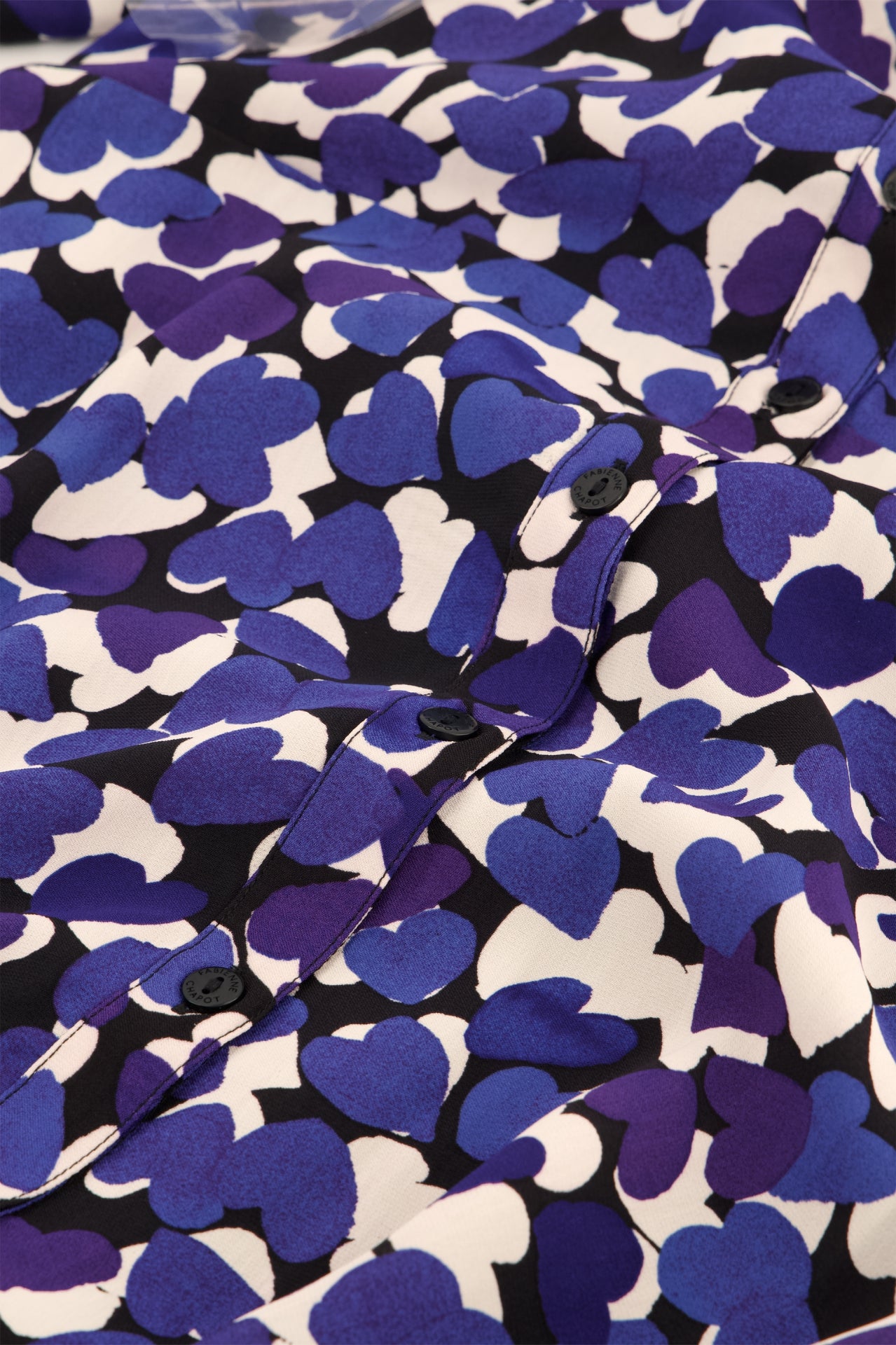 Dorien Frill Dress | Black/Poppy Purple