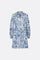 Dorien Frill Dress | Riad Blue/Acapulco G