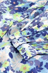 Dorien Frill Dress | Riad Blue/Acapulco G