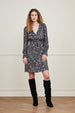 Isabella Short Dress | Creme Brulee/Blue Ma