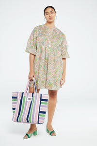 Dover Dress | Sandy Beach/Pink Can