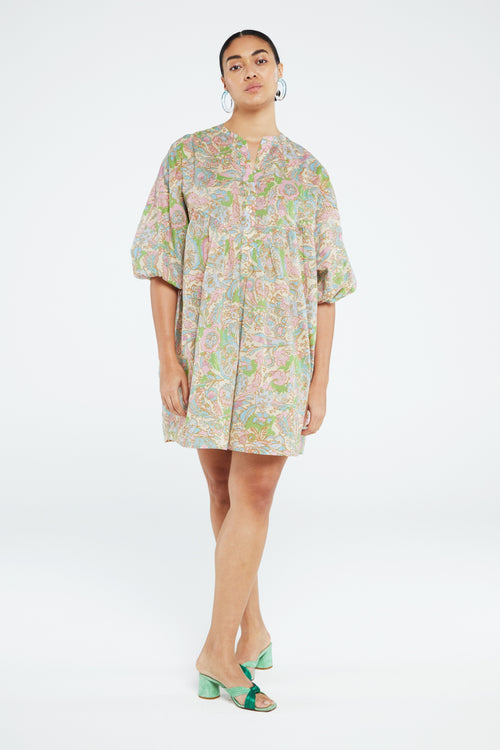 Dover Dress | Sandy Beach/Pink Can