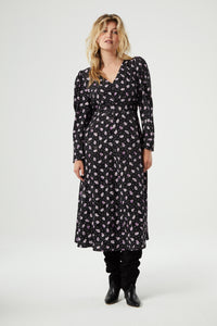 Vera Dress | Black/Grape