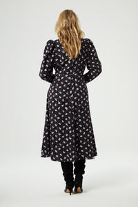 Vera Dress | Black/Grape