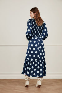 Caro Tara Dress | Vainly Navy/Glacier