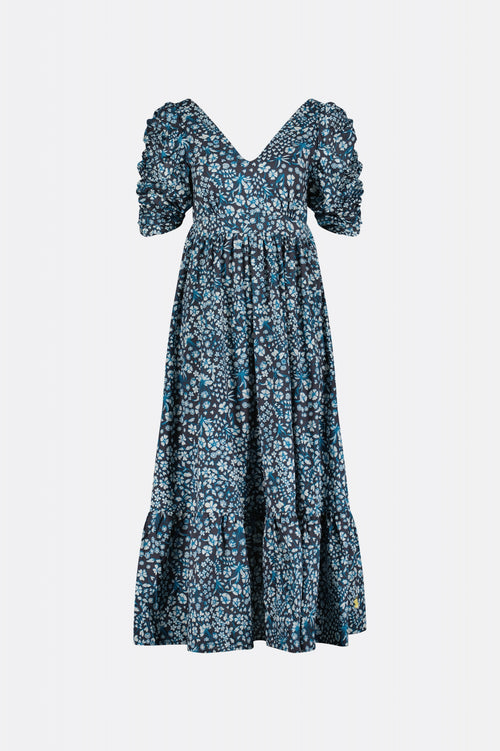 Flore Dress | Tasty Teal/Cream Whi