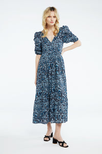Flore Dress | Tasty Teal/Cream Whi