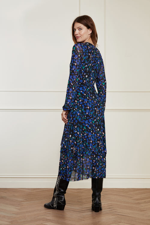 Natasja Frill Dress | Black/Mint
