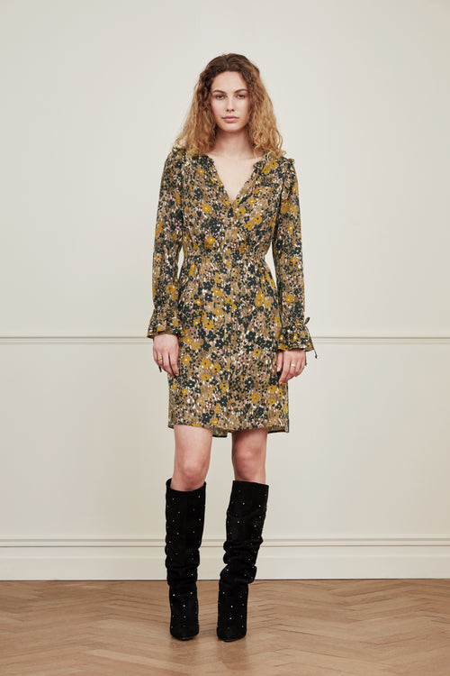 Becca Dress | Classy Camel/Black