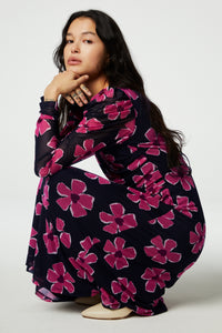 Bella Dress | Lollipop Pink/Black
