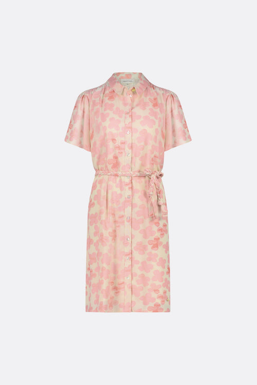 Girlfriend Butterfly dress | Cream White/Pink Gra