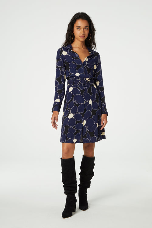 Hayley Jane Dress | Navy/Black
