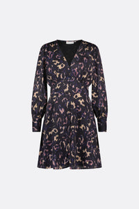 Lynn Short Indi Dress | Black/Classy Camel