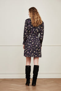 Lynn Short Indi Dress | Black/Classy Camel