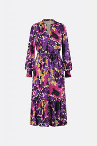 Marilene Dress | Creme Brulee/Eggplan