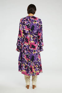 Marilene Dress | Creme Brulee/Eggplan