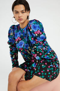 Marloes Dress | Black/Feeling Green