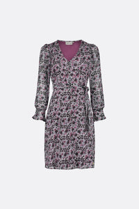 Isabella short Dress | Warm White/Antra