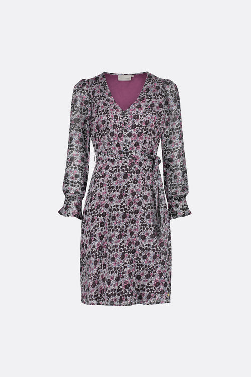 Isabella short Dress | Warm White/Antra