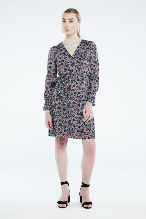 Isabella short Dress | Warm White/Antra