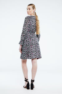 Isabella short Dress | Warm White/Antra
