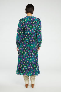 Natalia dress | Green Envy/Poppy Pur