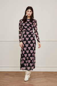 Bella Dress | Black/Antique Pink