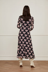 Bella Dress | Black/Antique Pink