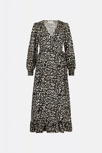 Natalia dress | Black/Oat Melange