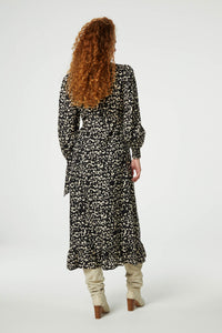 Natalia dress | Black/Oat Melange