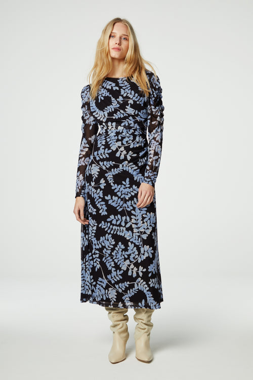 Bella Dress | Black/Cornflower Blu