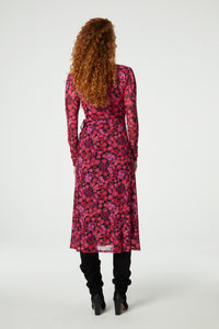 Natalia Dress | Black/Jazzy Pink