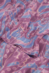 Marilene Dress | Aubergine/Pink Mirag