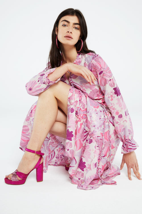 Marilene Dress | Warm White/Pink Cand