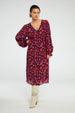 Pauline LS Dress | Sunset Orange/Black