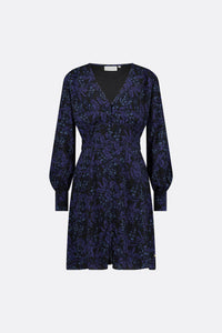 Lynn Short Ine Dress | Black/Blue Magic