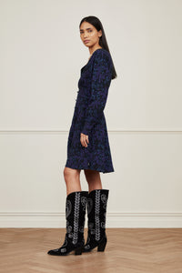 Lynn Short Ine Dress | Black/Blue Magic
