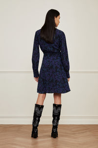 Lynn Short Ine Dress | Black/Blue Magic