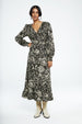 Natalia Dress | Black/Warm White