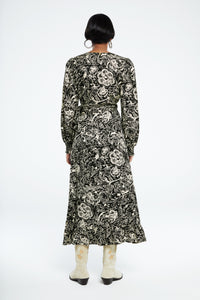 Natalia Dress | Black/Warm White