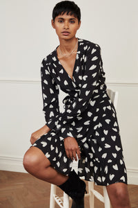 Sacha Dress | Black/Warm white