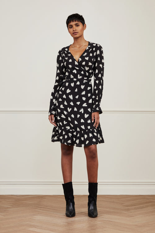 Sacha Dress | Black/Warm white