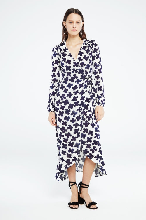 Natasja dress | Navy/Cream White