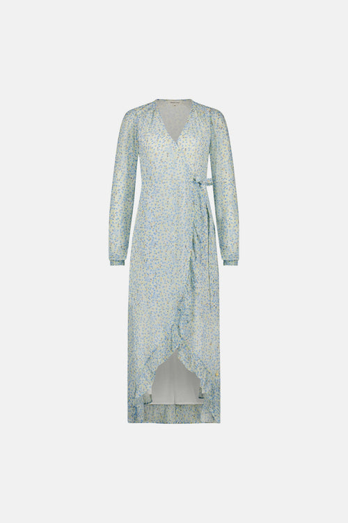 Natasja Frill dress | Cream White/Riad Blu