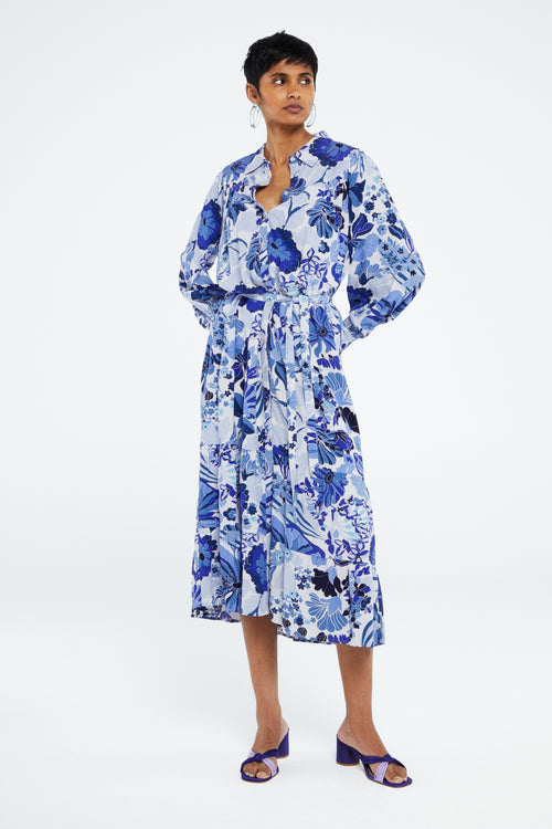 Noa Dress | Riad Blue/Caribbean